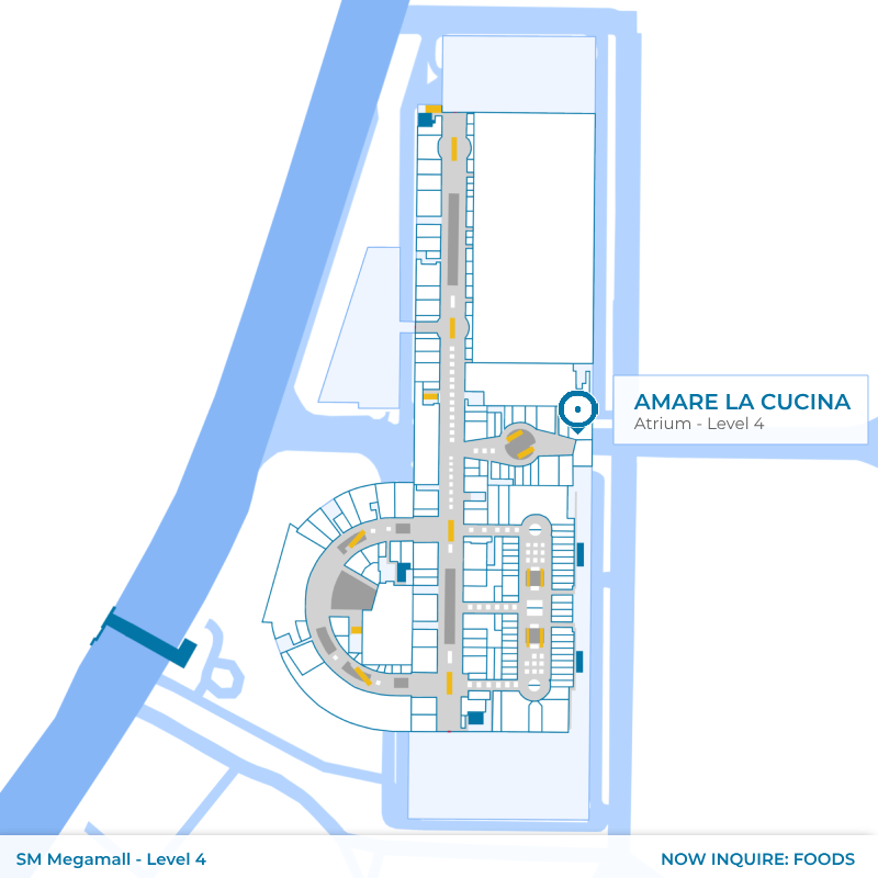 Map - Amare La Cucina - SM Megamall - Atrium - Level 4